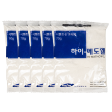 하이메도웰 시멘트 혼합제 시멘트 몰탈 견출 혼화제 70g, 5개