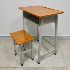 책상스툴 레트로 옛날 테이블 책걸상, 11_오렌지