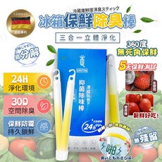 冰箱除臭 除臭劑 二氧化氯冰箱去味盒 鞋櫃除臭劑 冰箱去味 去異味, 1個, (冰箱除味棒3支/盒)