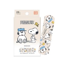 PEANUTS 史努比舒適貼繃20入 舒適貼合, 1個, 20個裝
