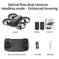 스크린 RC 180을 갖춘 YL3 Rc 드론 전동 조절식 4K HD 카메라 WiFi 라이트 포켓형 장애물 회피 쿼드콥터, Black-2b-No Screen
