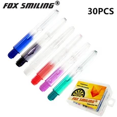 폭스 스마일 30pcs 2BA 35mm 다트 샤프트 전문 용 나일론 플라스틱 액세서리, 01 6 colors 30pcs