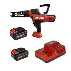 DEVON 20V鋰電膠槍6003-Li-20，無線電動矽利康槍，六檔調速，360度旋轉，自動防滴漏, 1套