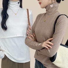임산부원피스 임산부잠옷 임산부하객룩 하트포인트 긴팔 수유티 예쁜수유복 수유티셔츠 2컬러 fuc+80801Kn