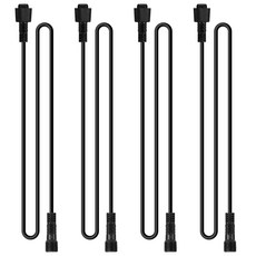 LD DARKEAGLE 4개 78인치/6 56피트 4핀 RGB LED 조명 연장 케이블 와이어 코드 세트 언더글로우 멀티 컬러 네온 스트립 ATV 차량용, 4개 세트 78인치/6.56피트 4핀 RGB LED 록