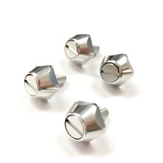 IDFR 鋁合金車牌螺絲 牌照螺絲 質感滾邊造型 銀色, 1套