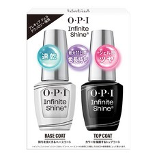 OPI 15mL ISP07) 탑 코트 베이스 코트 2개 세트 속건 색 길이 젤풍 광택 각