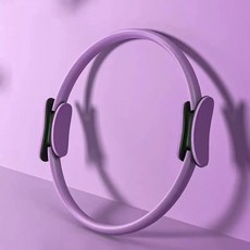 麗佳 瑜伽普拉提圈 底肌訓練健身練大腿美體魔力圈 月牙手柄多功能夾腿器, 瑜伽普拉提圈【紫色】, 1個