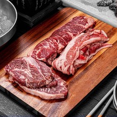 홈파티 소고기 한판 세트 800g 살치살 부채살 우삼겹, 1세트