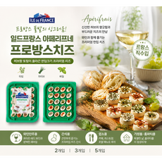 [프랑스직수입] 일드프랑스 아페리프네 프로방스 치즈 100g 싱그러운 허브향 토핑이 올라간 싱그러움이 가득한 치즈 한입크기 가정용 업소용 홈파티용 와인안주용, 2개
