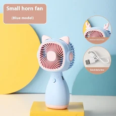 미니 휴대용 선풍기 전기 가정용 야외 여행 캠핑 에어 쿨러 소형 포켓 1 개, 03 파란색