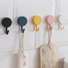 접착식 다용도후크 벽걸이 거치용 수납정리 욕실주방 10P, 다크블루.옐로우
