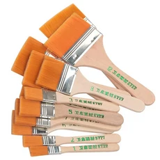 12pcs 나일론 페인트 브러쉬 수채화 부드러운 나무 손잡이 드로잉 아크릴 오일 아트 용품, 1개