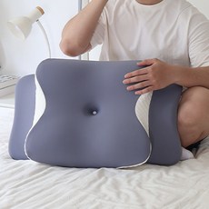 SAGONG 고밀도 메모리폼 경추베개 옆으로 누워자는 베개, 그레이+화이트, 1개