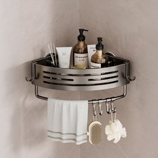 이지착 업그레이드 무타공 강력 흡착 욕실선반