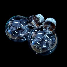 일광 백열전구 A55 220V 60W E26 전구색 투명 Clear (2개입) 국산 KS, 1세트