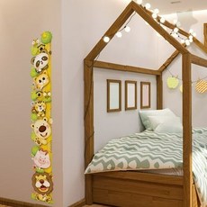 친구 캐릭터 키재기 벽면 장식 아이방 기린 동물 측정 스티커 성장 어린이방, 상세페이지 참조