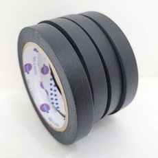 유로셀 종이 마스킹테이프 블랙 15mm x 40M, 1개