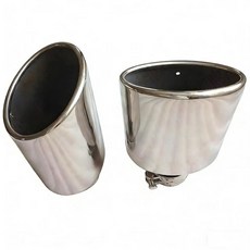 배기음튜닝 머플러 스타일 스테인리스 스틸 범용 배기 시스템 엔드 파이프자동차 팁 타원형 1개, [11] 45MM IN -115MM OUT