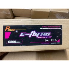 E-FLY RC 專業級動力鋰聚合物電池, 1個, 6800mah