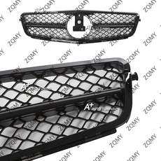 벤츠 C 클래스 W204 C300 C350 C200 C250 08-14년 앞 범퍼 그릴 센터 패널 상단 호환, 유광 블랙, 1개
