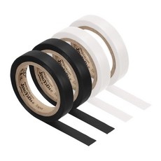 파티킬 그립 마감 테이프 PVC 라켓 테이프 액세서리 테니스 배드민턴용 스티커, Black,White, 1개