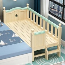 슈퍼 싱글 침대 보호대 원목 가드레일 아기 남자 여자 공주 옆 와이드 커넥티드