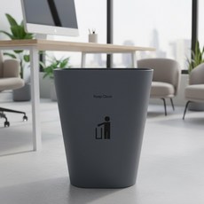 마메 유로피안 심플라인 사각 오픈 휴지통, 그레이