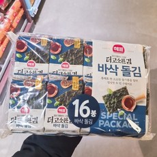 해표 더 고소한 김 바삭돌김, 4.5g, 16개