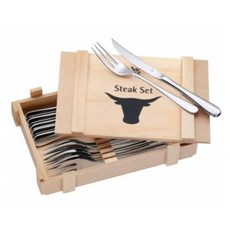 德國 WMF Geschenkidee 盒損 不鏽鋼 牛排刀叉組 (牛排刀 + 牛排叉), 1個