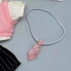 유치원 노란 모자 아이돌 이름표 인형옷 유니폼 액세서리 인형 10cm 검정 솜인형 솜깅이 솜인형옷, 스타 레일 아카데미, 핑크넥타이(단검)