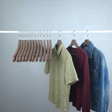 트리안트 국내생산 프리미엄 논슬립 어깨뿔방지 옷걸이 바지걸이, 남성용 상의걸이 브라운, 10개