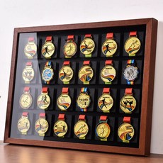 메달 액자 걸이 보관함 전시 프레임 거치대, 브라운