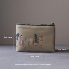 파우치 수납 망원 패딩 드로스트링 주머니형 보호용 대형, 1개, 전통화 봄