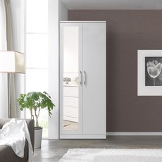 솜씨방가구 라온 키높이 장롱 이단봉장, 화이트