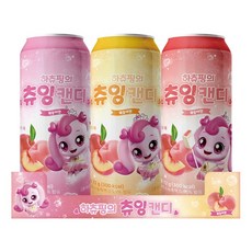 하츄핑의 스틱형 츄잉캔디 달콤 쫀득 복숭아맛 활용도 높은 캔디자인, 6개, 72g, 오렌지