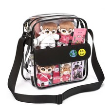 블레오 PVC 투명 콘서트백 크로스백 이타백 메신저 가방, 1개