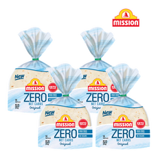 미국 미션 제로 또띠아 오리지널 4.5인치 14장 252g x4팩 또르띠야, 4개