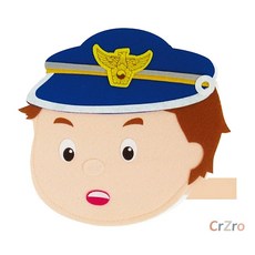 청양 경찰관 역할놀이 머리띠 코스프레 파티 용품 선물 소품 1개입 역할놀이머리띠