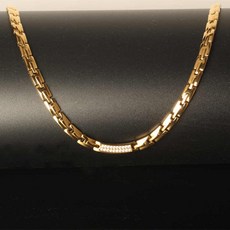 게르마늄 목걸이 패션 스포츠 운동 일본 티타늄 야구선수목걸이 건강, 퓨어 티타늄 골드 60센티 (160근 이상 적합), 1개