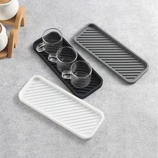 실리콘 정수기 컵 받침 물받이 미니 건조대 트레이, 화이트, 1개, 화이트