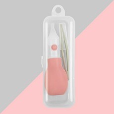 경자네상점 성인콧물흡입기 비강흡입기 콧물흡인기, 1개, 엘보 핑크 스퀘어박스+그린클립