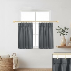 캠핑카 창문용 RV 커튼 트랙 클립이 있는 암막 플리츠 후크 카페 주방 50.8cm(20인치) 길이 2층 침대 커튼 모터홈용 136829