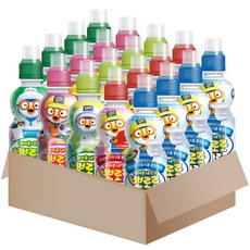 메리박스 어린이세트 뽀로로 음료 20개 5종{밀크제로4+딸기제로4+복숭아4+샤인머스캣4+사과4}, 1박스, 235ml