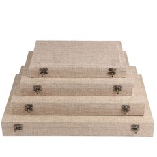 다용도 린넨 수납 박스 조절 가능함 칸막이 패브릭 다중 가능한 정리 수집가 취미가 작은, 5호 200x125x40mm, Duobao Ge 브로케이드 상자, 1개