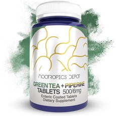 누트로픽디포 그린티 45% EGCG 500mg 피페린 폴리페놀 카테킨 슬림, 2병, 60정, 2개