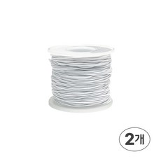 디어플레이스 탄성 고무줄 팔찌 염주 만들기, 2개, 01 화이트 50m_1.0mm