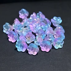 150Pcs 아크릴 그라디언트 은방울꽃 꽃 12MM Bellflower 루즈 비즈 DIY 목걸이 쥬얼리 바느질 Diy Charm 만, 06 7color 150pcs
