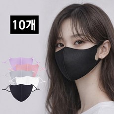 사니사니 빨아쓰는 숨쉬기 편한 마스크, 10매입, 1세트, 블랙