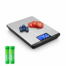 loftylife 1g 정밀 초슬림 전자저울 1.7cm 방수 터치 AAA건전지포함 주방 베이킹 계량, DH-CD02, Silver, 5kg